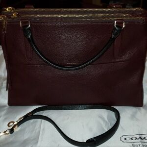 Coach borough purse burgundy EUC